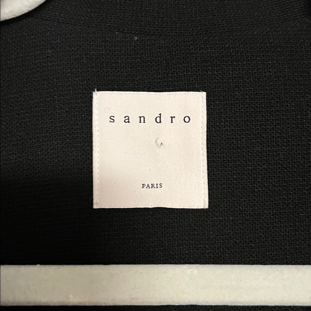 Sandro Paris Men’s Black Short Sleeve Knit Shirt Size M - Picture 5 of 10